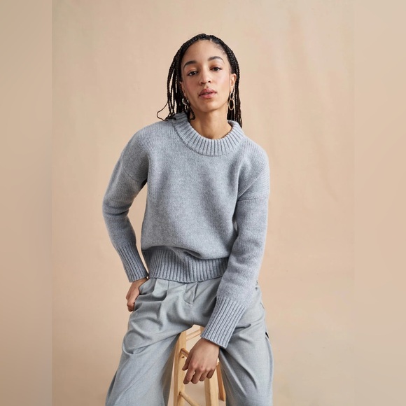 La Ligne Marin Gray Women's Crew Neck Sweater sz XS - Picture 3 of 5